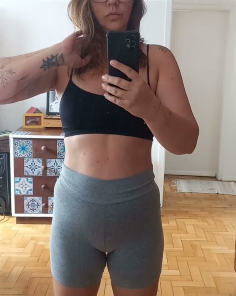 Antes — aluna Juliane